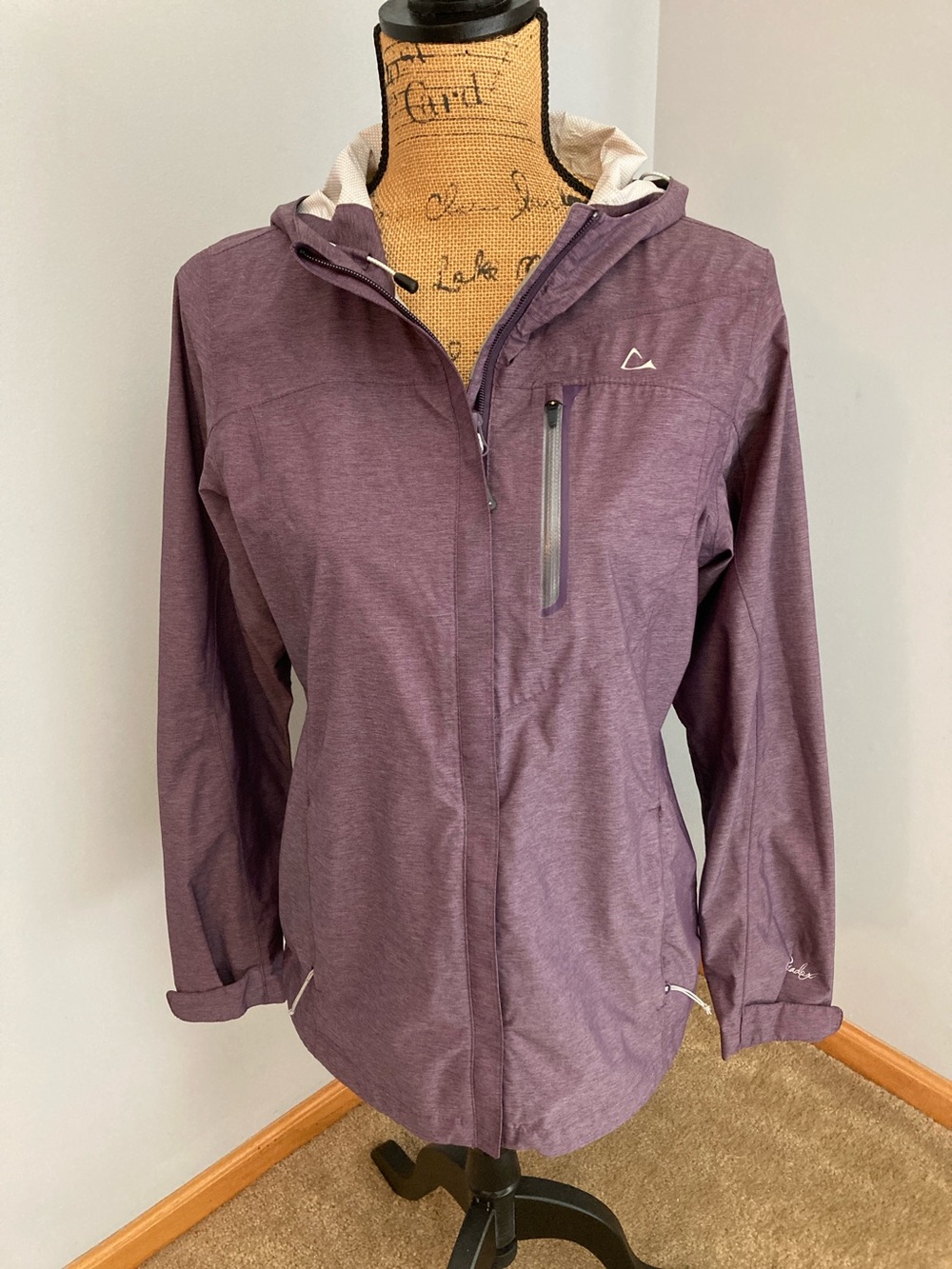 Paradox Hooded Rain/Ski Jacket in Heather Plum Women Size Medium